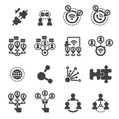 connection icon set