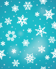 Winter seamless pattern with snowflakes