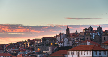 Porto city, Portugal October 17, 2013: Beautiful view of Old town of Porto in Portugal with nice...