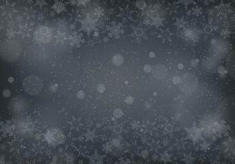 Christmas Background. Snowflakes on the Grey Background - 93315663