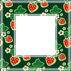 strawberry dark border