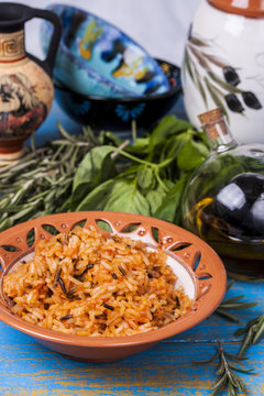 Greek rice with tomatoes