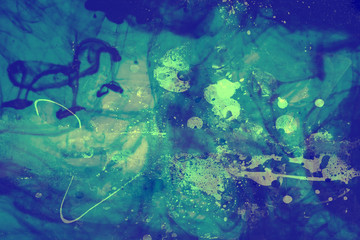 Fototapeta na wymiar Grunge abstract textured mixed media collage, art background or