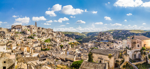 Ancient town of Matera (Sassi di Matera) at sunrise, Basilicata, Italy