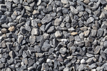 Crushed grey stones