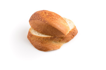 Bread slice isolated on white