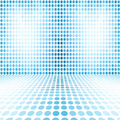 Blue Dot Empty Perspective Digital Space Wall Room