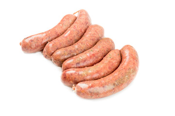 Raw homemade sausages