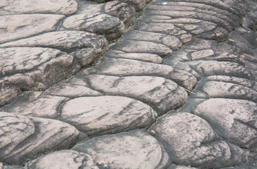 The pebble stone floors, at the mountain