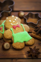 Obraz na płótnie Canvas Gingerbread Man Cookies