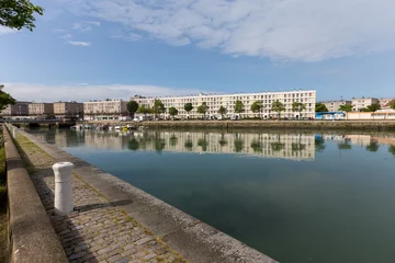 Fototapeten Le Havre, the city rebuilt by Auguste Perret, damaged in WWII now a World Heritage Site © maartenhoek