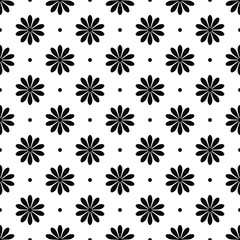black and white floral pattern