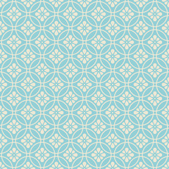 Fototapeta premium blue colored floral pattern