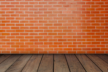 The red brick walls and wood floors.