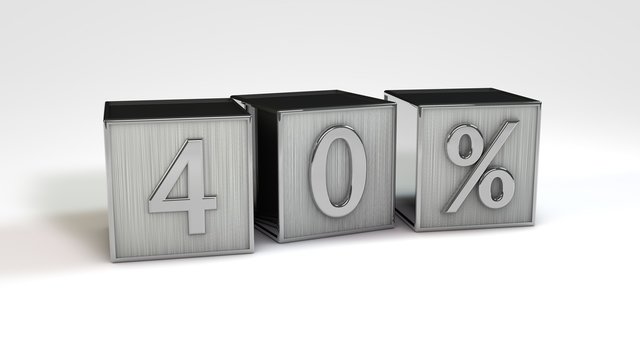 40% metal cubes