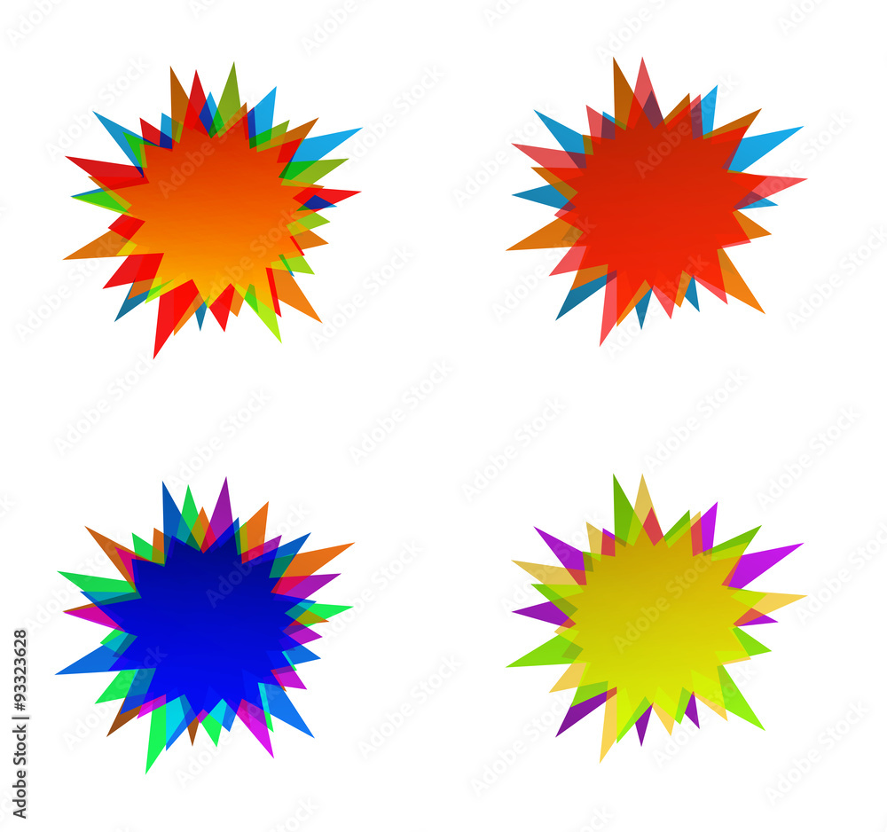 Wall mural starburst splash star icon