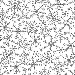 Seamless vector pattern with snowflakes