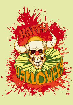 Halloween, clown diabolical
