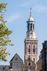 Fototapeta na wymiar New Tower with carillon in the city of Kampen, Overijssel, Netherlands