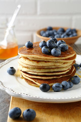 pancakes and blueberry