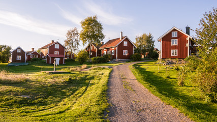 Fototapeta na wymiar Traditionial village on the island Harstena in Sweden, principal