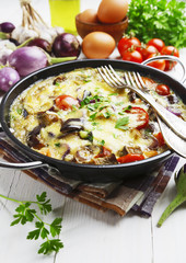 Omelet with vegetables