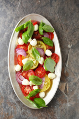 bright summer caprese salad