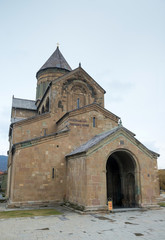Fototapeta na wymiar Svetitskhoveli Orthodox Cathedral in Mtskheta - the old capital of Georgia