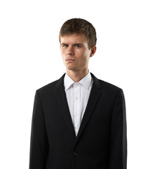 serious man is looking angry