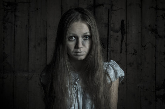 Horror Girl In White Dress