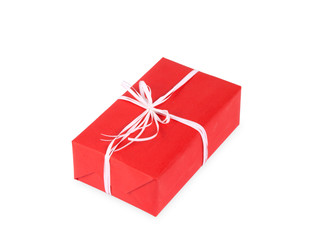 Red gift box isolated