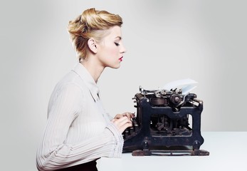 Retro typewriter.