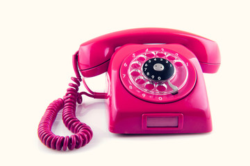 old telephone with rotary dial
