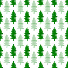 Christmas trees vector seamless pattern background