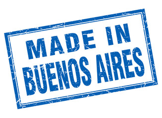 Buenos Aires blue square grunge made in stamp