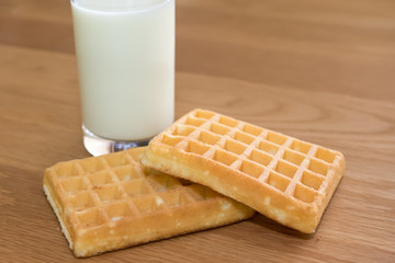 Waffles with milk