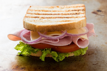 toast ham sandwich