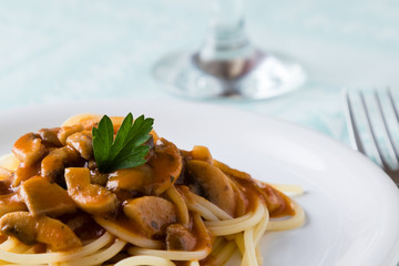 champignon mushroom spagetti