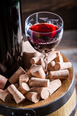 Fresh wine in glass