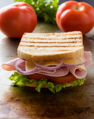 toast ham sandwich