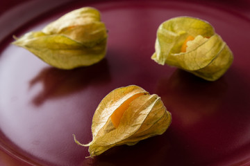 physalis on a plate