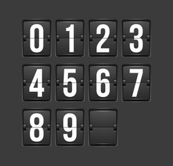 Countdown timer, white color mechanical scoreboard