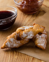fried dough with jam
