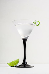 Vermouth cocktail inside martini glass