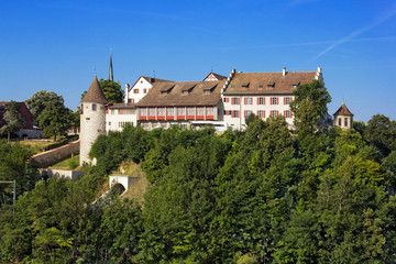 Fototapeta na wymiar Swiss Castle Laufen, Switzerland