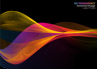Abstract colorful wavy lines background