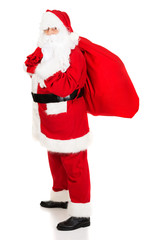 Photo of happy Santa Claus in eyeglasses 