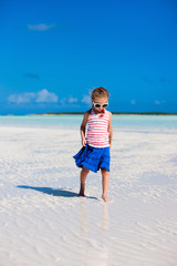 Adorable little girl at beach