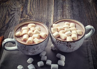 Crédence de cuisine en verre imprimé Chocolat Cup of hot cocoa