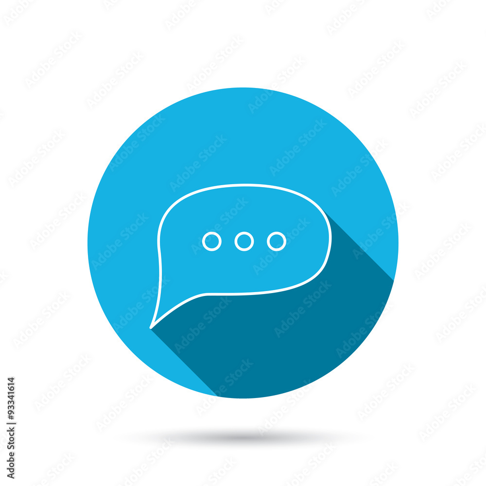 Poster chat icon. comment message sign.
